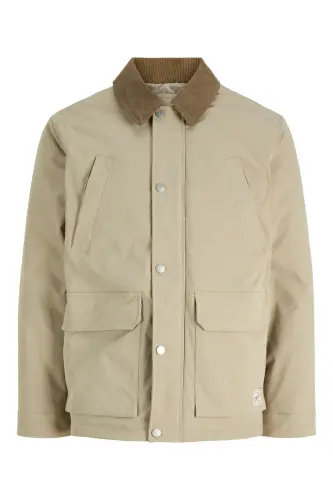 Erkek Fermuarli Mont Yakalı - Krem12301609 - Jack & Jones (1)