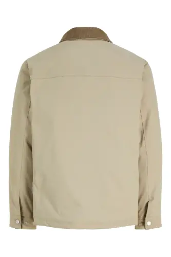 Erkek Fermuarli Mont Yakalı - Krem12301609 - 6