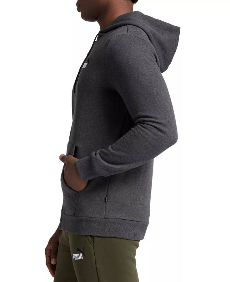 Erkek Fermuarlı Uzun Kol Logo Kapüşonlu Polar Hoodie - 3