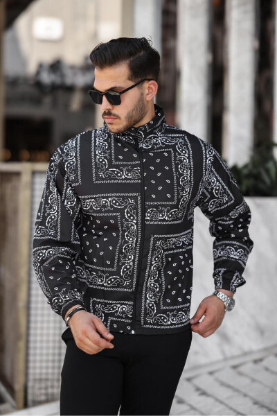 Erkek Fermuarlı Yağmurluk-siyah - MINHARIR