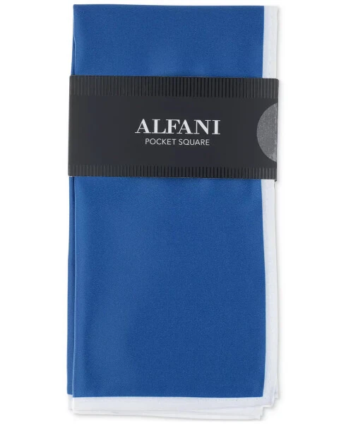 Men's Twill Border Pocket Square, Exclusively at Modazone-Slate Blue - ALFANI