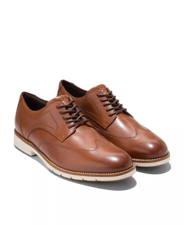 Erkek Flex Grand Wingtip Bağcıklı Ayakkabı British Tan-Ivory - 6