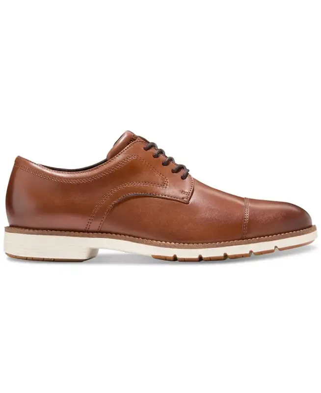 Men's FlexGrand 360 Cap-Toe Oxford Dress Shoe - British Tan-Ivory - 2