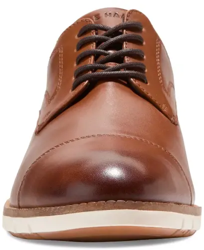 Men's FlexGrand 360 Cap-Toe Oxford Dress Shoe - British Tan-Ivory - 3