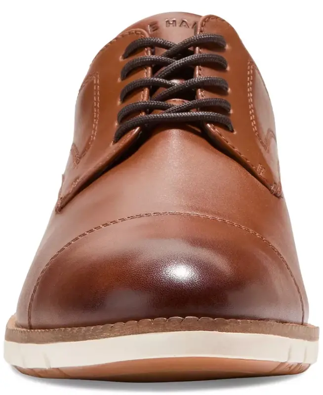 Men's FlexGrand 360 Cap-Toe Oxford Dress Shoe - British Tan-Ivory - 3