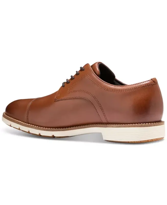 Men's FlexGrand 360 Cap-Toe Oxford Dress Shoe - British Tan-Ivory - 6