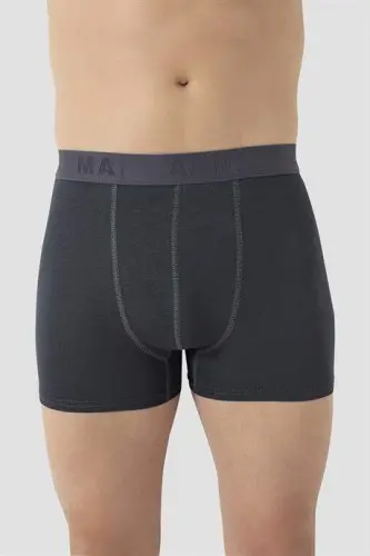 Erkek Füme Büyük Beden Boxer Pamuklu Likralı 10'lu Paket - 9