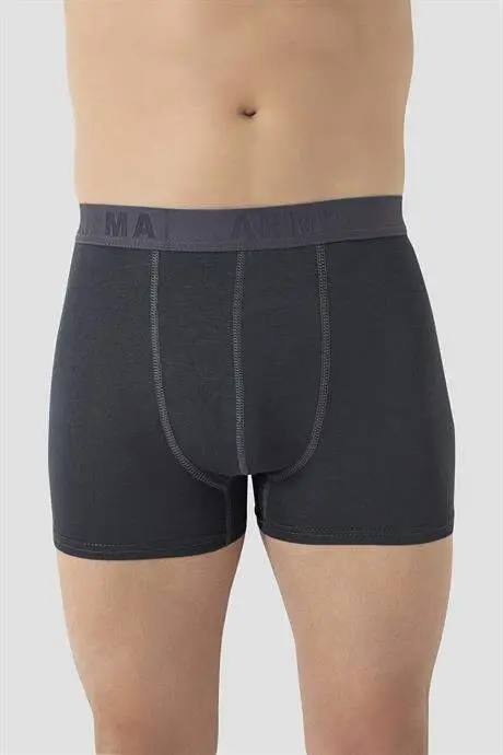 Erkek Füme Büyük Beden Boxer Pamuklu Likralı 10'lu Paket - 9