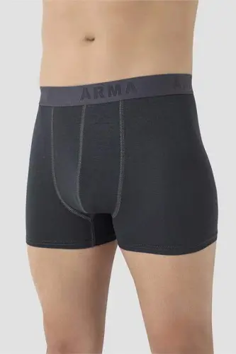 Erkek Füme Büyük Beden Boxer Pamuklu Likralı 10'lu Paket - 10