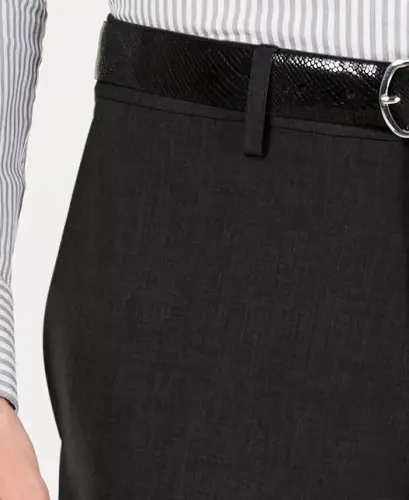 Men's Gabardine Skinny/Extra-Slim Fit Performance Stretch Flat-Front Dress Pants - Black - 4