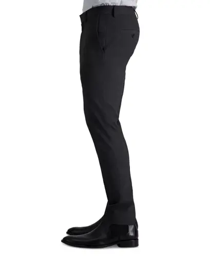 Men's Gabardine Skinny/Extra-Slim Fit Performance Stretch Flat-Front Dress Pants - Charcoal - 4