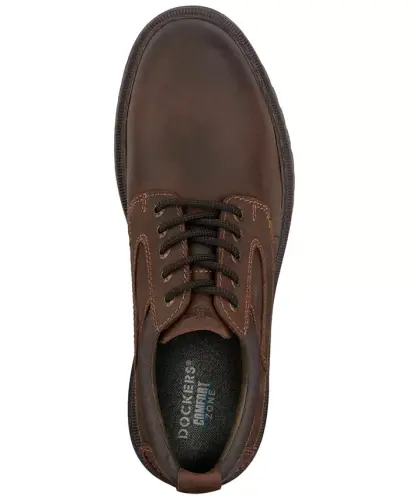 Men's Warden Plain-Toe Leather Oxfords - Red Brown - 3