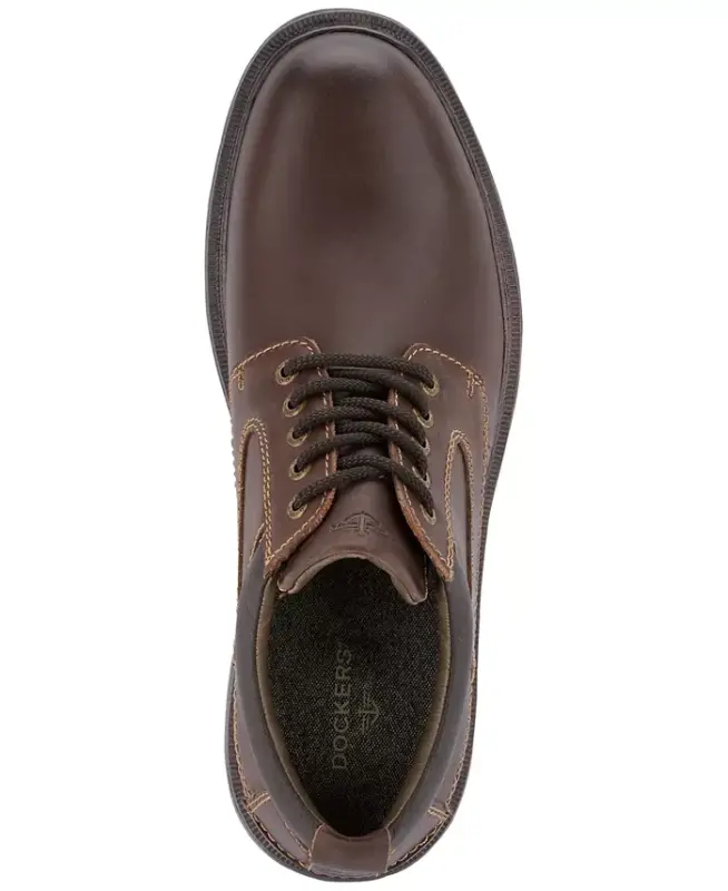 Men's Warden Plain-Toe Leather Oxfords - Red Brown - 5
