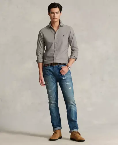 Men's Garment-Dyed Oxford Shirt - Perfect Gray - 2