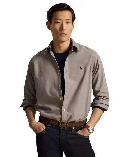 Men's Garment-Dyed Oxford Shirt - Perfect Gray 