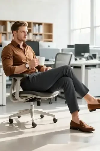 Mens Dress Pants Slim Fit Stretch Fashion Plaid Pant Skinny Leg - 5