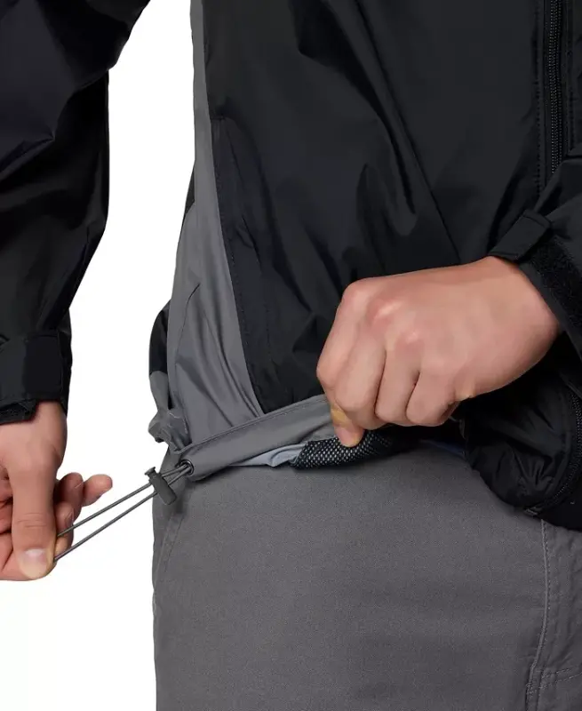 Men's Glennaker Lake II Rain Jacket - Black, City Grey - 9