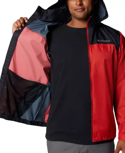 Men's Glennaker Lake II Rain Jacket-Sail Red, Black - 7
