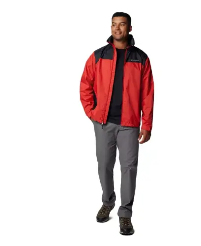 Men's Glennaker Lake II Rain Jacket-Sail Red, Black - COLUMBIA (1)