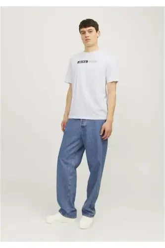 Erkek Gögüs Baskili Tisört - Corplogo-White - 5