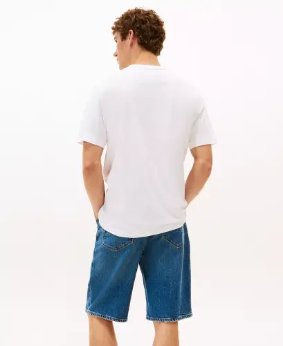 Men's Chest Insert Logo Short-Sleeve T-Shirt-White - 2