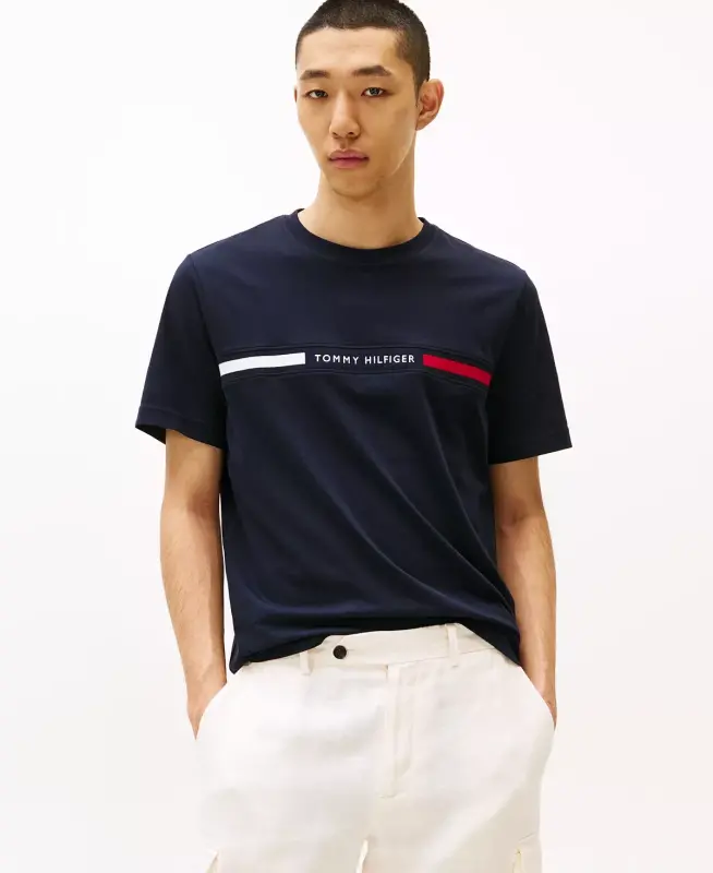 Men's Chest Insert Logo Short-Sleeve T-Shirt-Desert Sky - 1