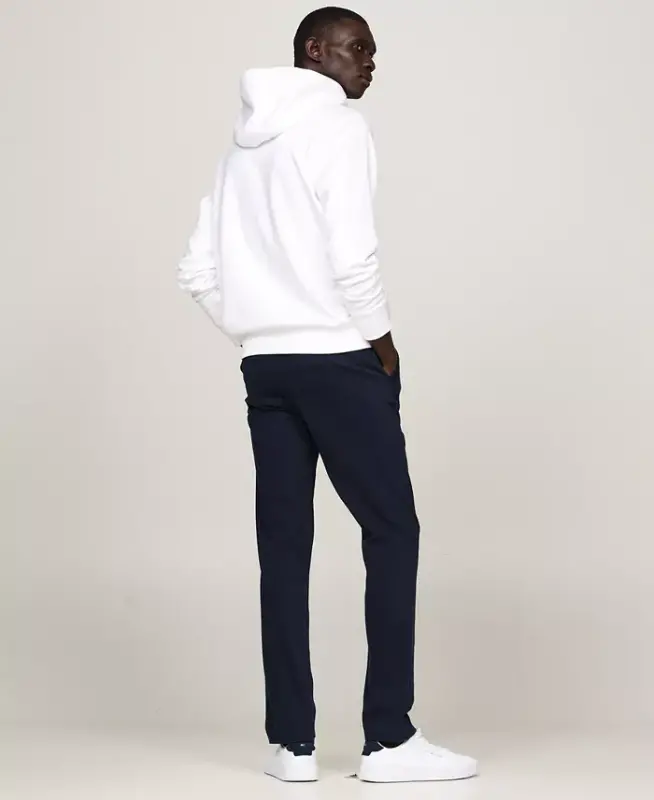 Erkek Göğüs Logolu Kapüşonlu Sweatshirt - Beyaz - 2