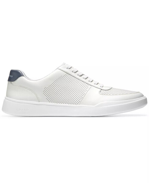 Erkek Grand Crosscourt Modern Perf Sneaker Optik Beyaz, Koyu Mavi - 2