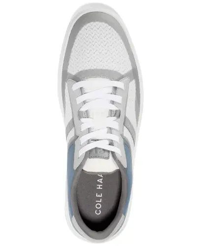 Men's Grand Crosscourt Winner Mixed-Media Lace-Up Sneakers - Sea Stone-Blue-White - 4