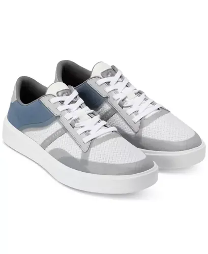 Men's Grand Crosscourt Winner Mixed-Media Lace-Up Sneakers - Sea Stone-Blue-White - 10