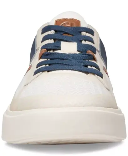 Men's Grand Crosscourt Winner Mixed-Media Lace-Up Sneakers - Ivory/Navy Blazer/Dark Sequoia/Natural Tan - 3