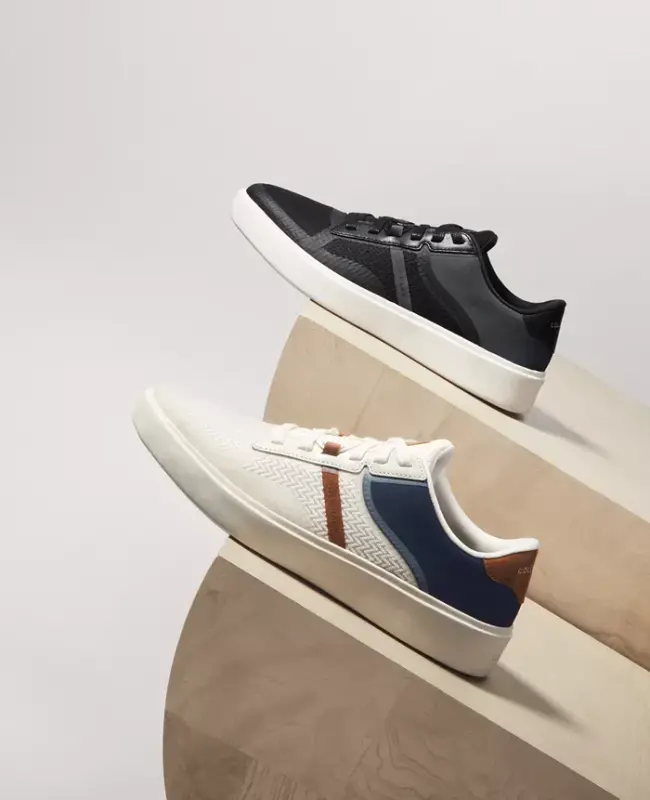 Men's Grand Crosscourt Winner Mixed-Media Lace-Up Sneakers - Ivory/Navy Blazer/Dark Sequoia/Natural Tan - 8