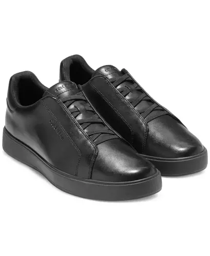 Erkek GrandPrø Luxe Giymeli Sneaker-Siyah-Siyah - 10