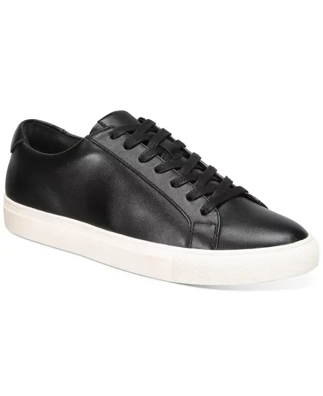 Men's Grayson Lace-Up Sneakers, Created for Modazone - Black w/ White - 1