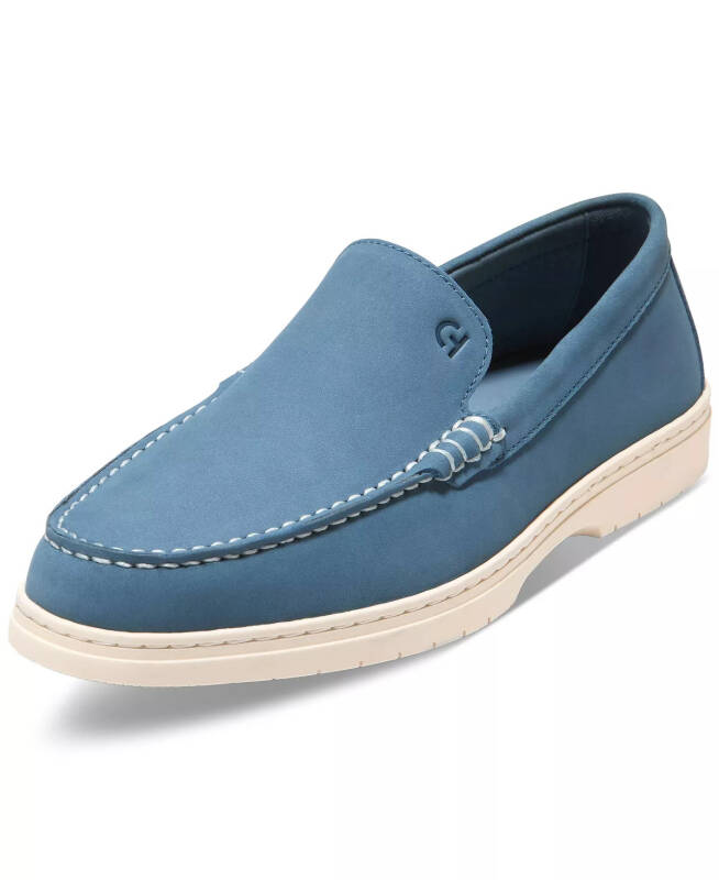 Men's Greenwich Grand Venetian Loafers-Blue Nubuck - 7