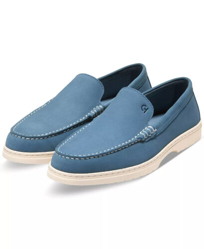 Men's Greenwich Grand Venetian Loafers-Blue Nubuck - 8