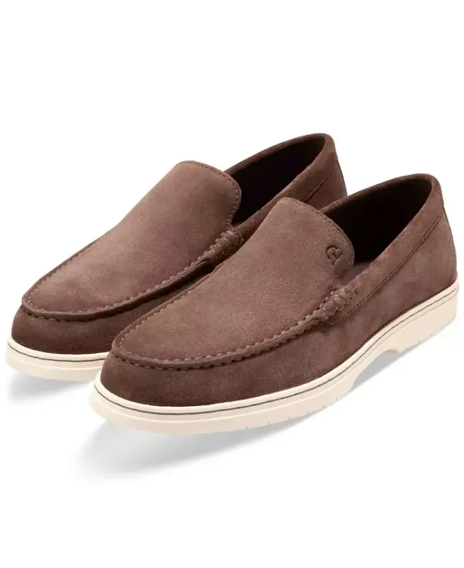 Men's Greenwich Grand Venetian Loafers - Lava Suede - 5