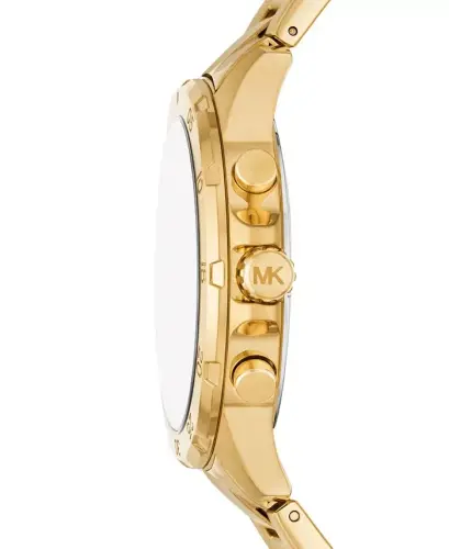 Men's Greyson Chronograph Gold-Tone Stainless Steel Watch 43mm-Gold-Tone - MICHAEL KORS (1)