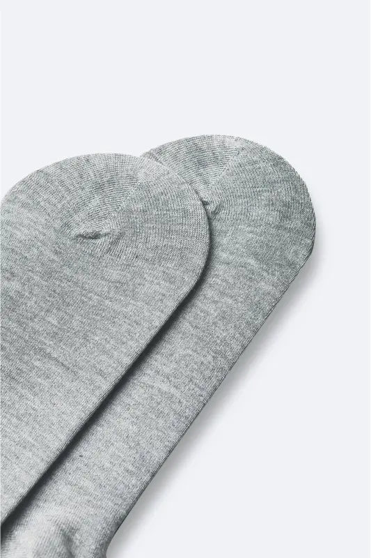 Erkek Gri Pamuklu Patik Çorap B008556-Gri - 2