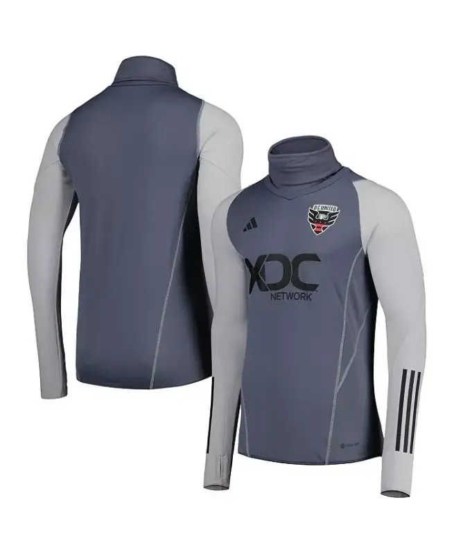 Men's Gray D.C. United Warm Raglan COLD.RDY Top - Gray - ADIDAS