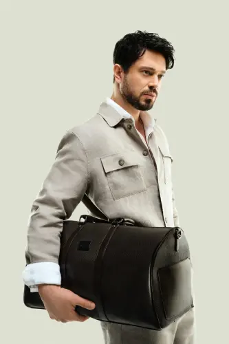 Erkek Gri Klasik Yaka %100 Keten Comfort Fit Gömlek A41Y2087 - Gri - AVVA (1)