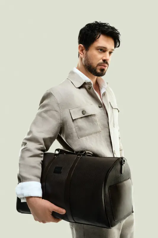 Erkek Gri Klasik Yaka %100 Keten Comfort Fit Gömlek A41Y2087 - Gri - 2