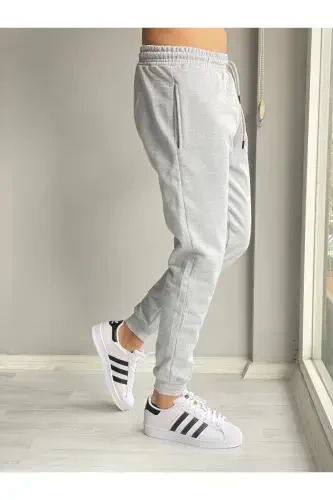 Erkek Kalın Kumaş Gri Eşofman Altı Dar Paça Penye Slim Fit Jogger-Gri - RELAX FAMILY XF (1)
