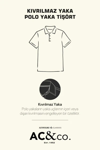 Erkek Gri Melanj %100 Pamuk Kıvrılmaz Pike Polo Yaka Slim Fit Dar Kesim Tişört-Gri - 6