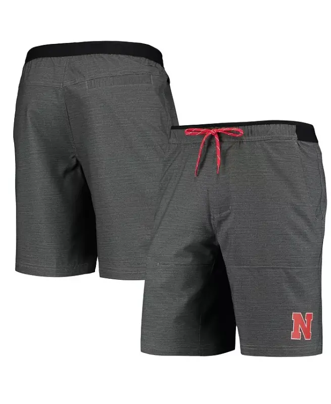Men's Gray Nebraska Huskers Twisted Creek Omni-Shield Shorts - Gray - 1