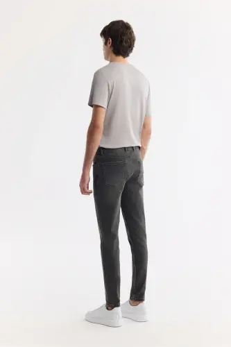 Erkek Gri Eskitme Yıkama Rio Skinny Fit Jean Pantolon A42Y3512 - Gri - 7