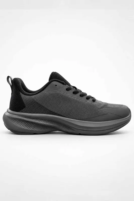 Erkek Gri Spor Ayakkabı TROXA 2,0 Memory Foam İç Taban Nefes Alabilen File Esnek Hafif Günlük Sneaker - Gri/MG - 3