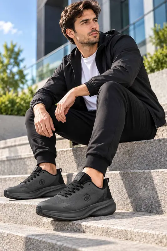 Erkek Gri Spor Ayakkabı TROXA 2,0 Memory Foam İç Taban Nefes Alabilen File Esnek Hafif Günlük Sneaker - Gri/MG - 6