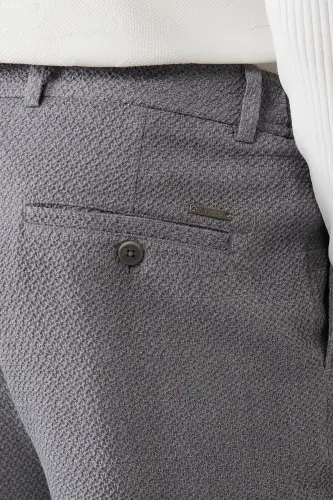 Erkek Gri Beli Lastikli Yandan Cepli Pantolon A32Y3223 - Gri - 7