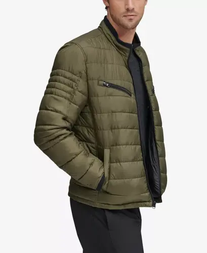 Men's Grymes Packable Racer Jacket - Olive Green - 1